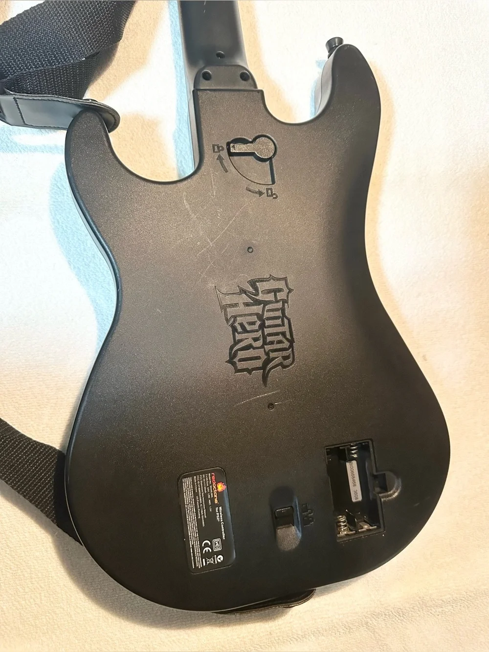 Guitar Hero PS2 Red Octane Sunburst Controller w Strap - No Dongle